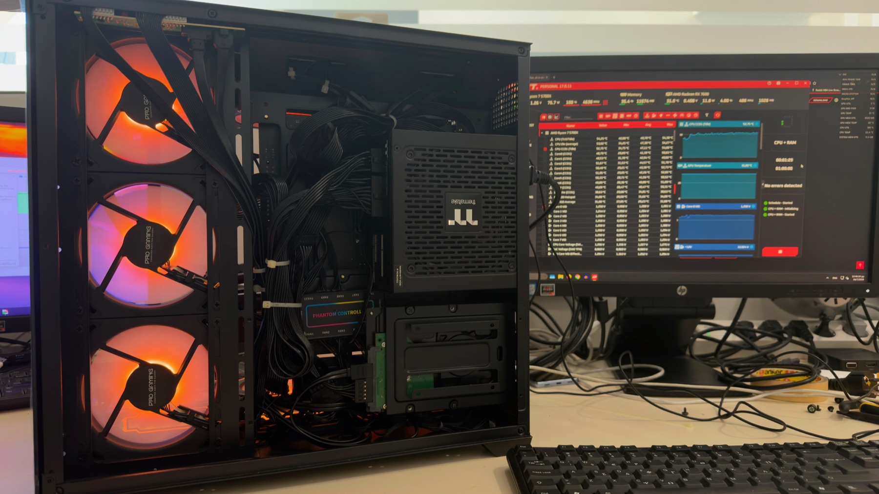 Stress testing Custom Gaming PC μετά τη συναρμολόγηση
