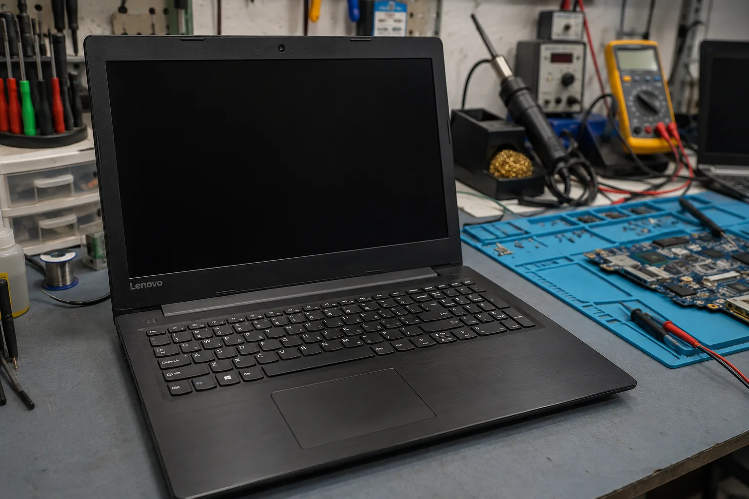 Lenovo Laptop Δεν Ανάβει – Μαύρη Οθόνη & Power Button Blinking - διάγνωση και επισκευή laptop
